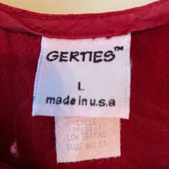 Vintage Gertie’s Classic 100% Lyocell/Tencel Tank Top  in Red, Size Large - Picture 5 of 6